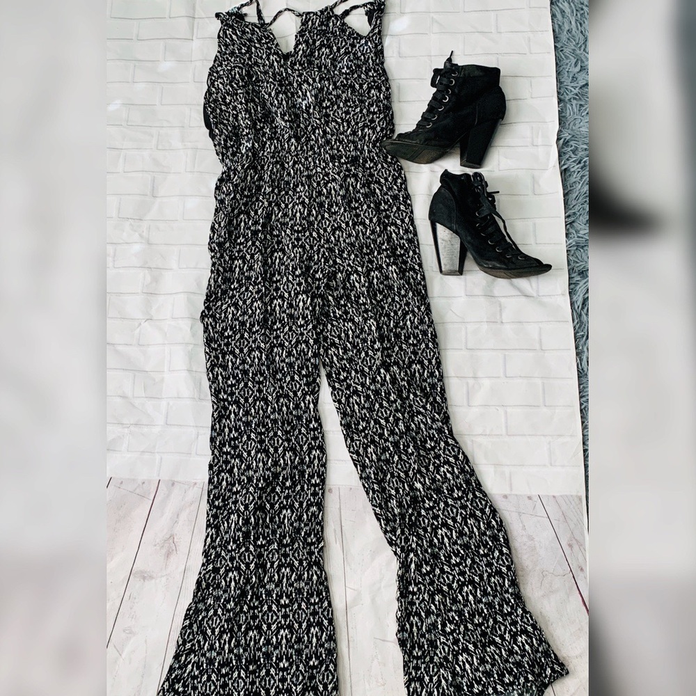 Black and white jumpsuit